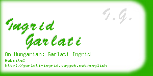 ingrid garlati business card
